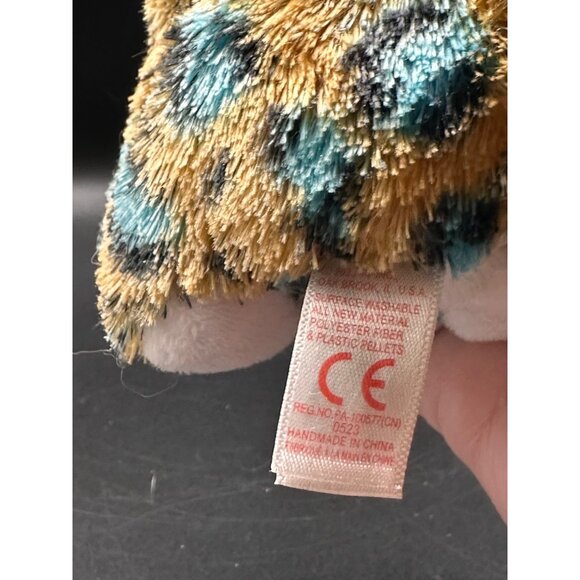Ty Beanie Boo Cobalt Leopard Plush Stuffed Animal 6" Blue & Tan Spotted Toy - Picture 14 of 14